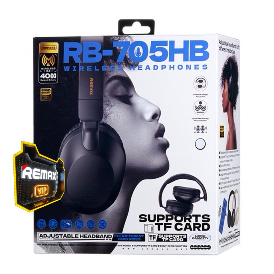 REMAX RB-705HB Wireless Headphones Foldable Design Gaming Headband Earphone Headset