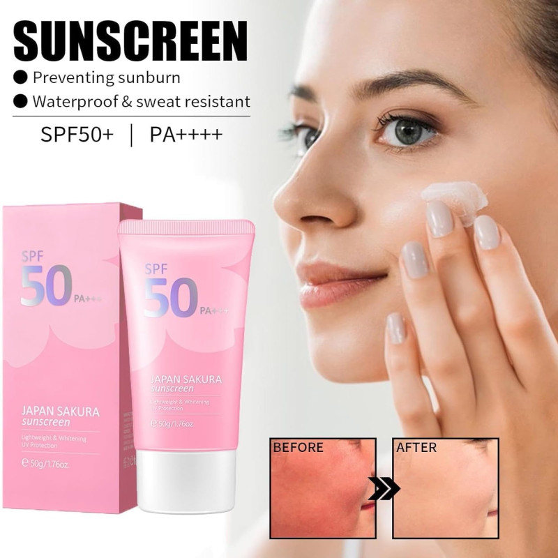 Laikou Japan Sakura Face Sunscreen SPF50 PA+++ 50gm