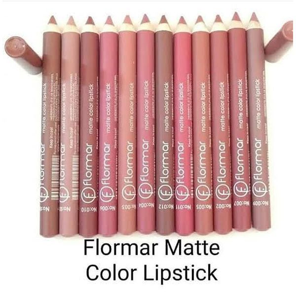 Flormar Long Lasting Matte Lipstick Pencils Set (12 Pieces)