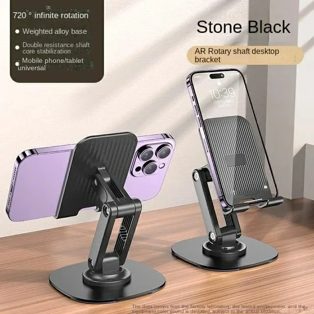 Phone Holder Mount For Desk Aluminium Alloy Tablet Stand With 360 Degree Rotating Base Cell Phone