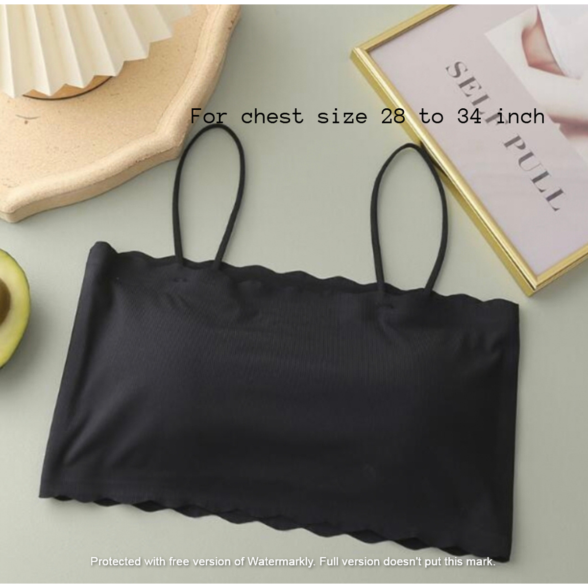 Comfortable Slim belt stylish pad removable soft tank top tube teenagers bra for women wear bra-One piece - Bra