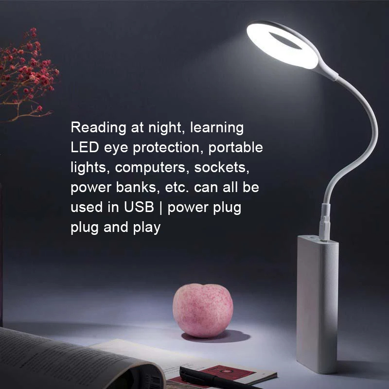 Voice Control USB Direct Plug Portable Lamp Led Desk Lamp Eye Protection Study Reading Night Light Table Dormitory Bedside Lamp-Jess Gadget