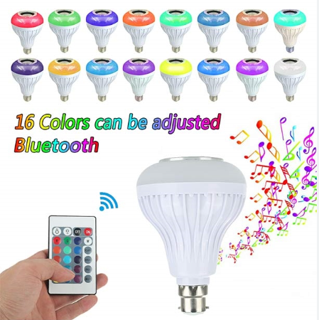 Smart Led Remote Control Bluetooth Speaker Music Bulb - AC 220V